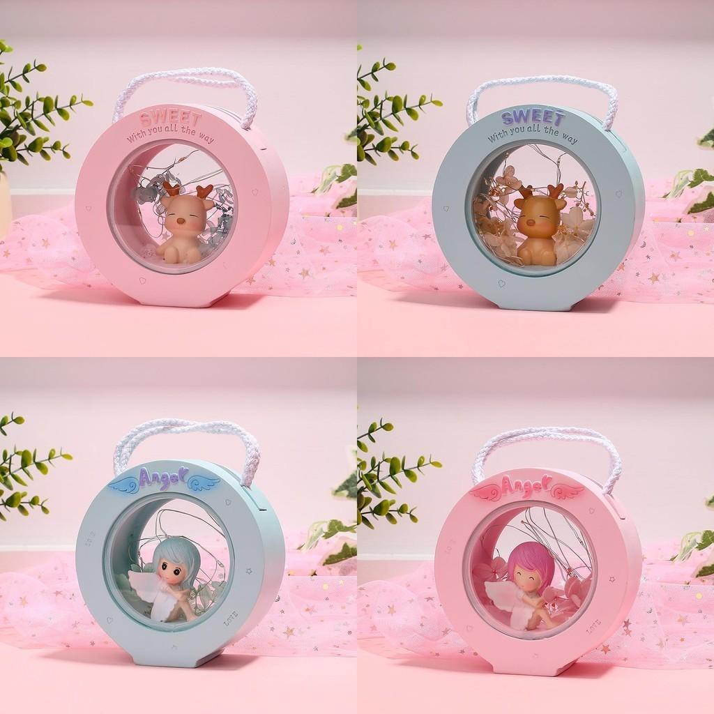 Lamp Night Warm Light Battery Powered Cartoon Cute Angels And Shaped Deer