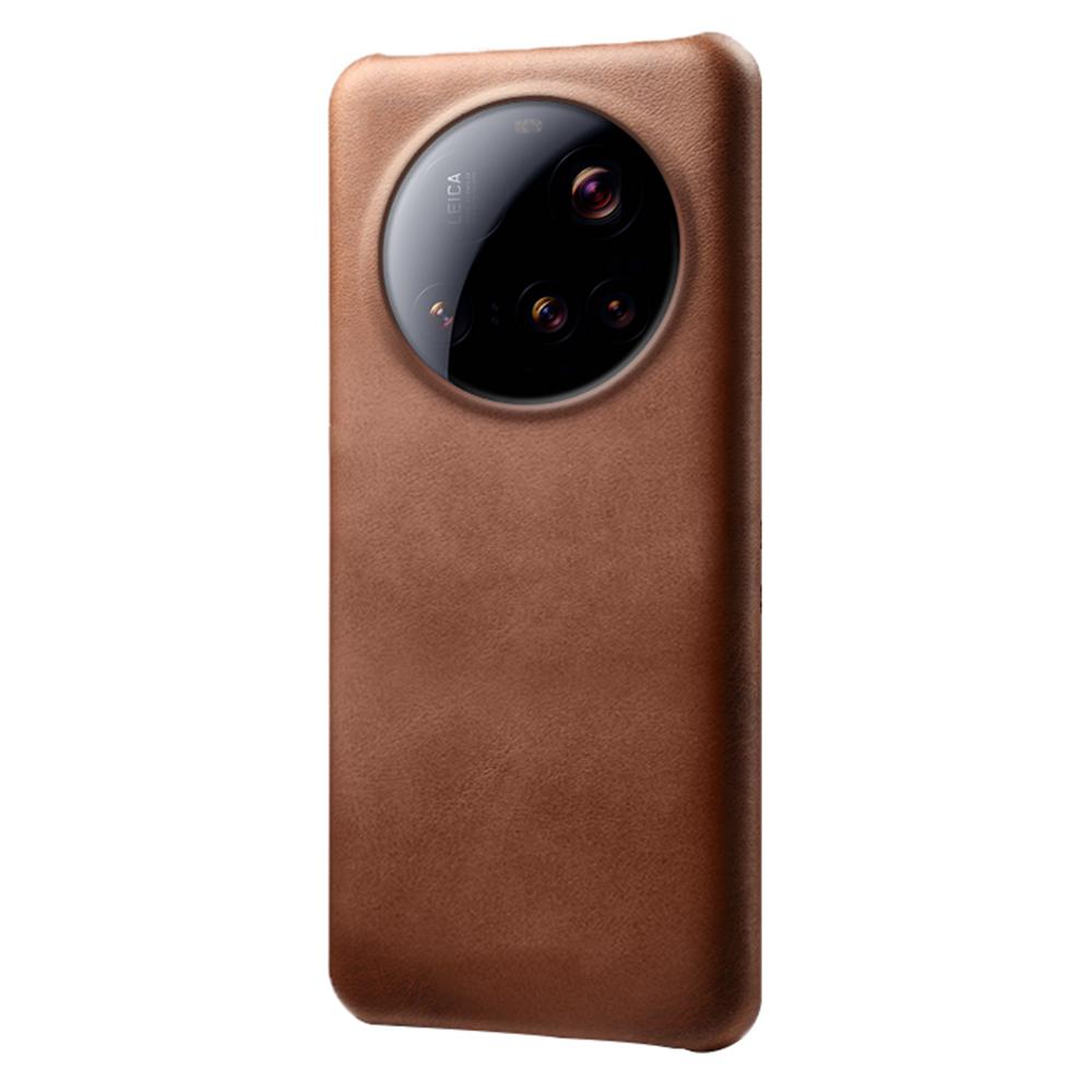 

Для Xiaomi 15 Ultra Чохол з телячої шкіри Текстура ПУ Шкіра Твердий ПК Захисний Чохол для Телефону Brown