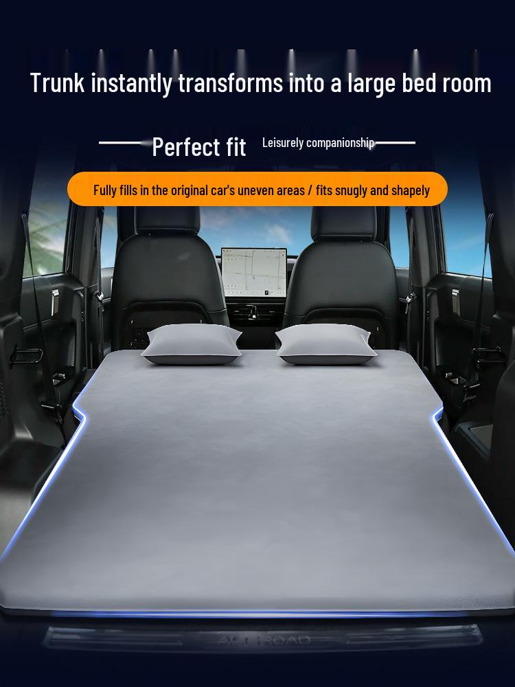 Compatible Chery Fengyun X3 Plus L-Shaped Inflatable Car Mattress for Rear Seat and Trunk Sleeping