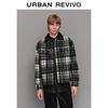 UR2025 Men's Fashion Patchwork Plaid Wool-Blend Jacket