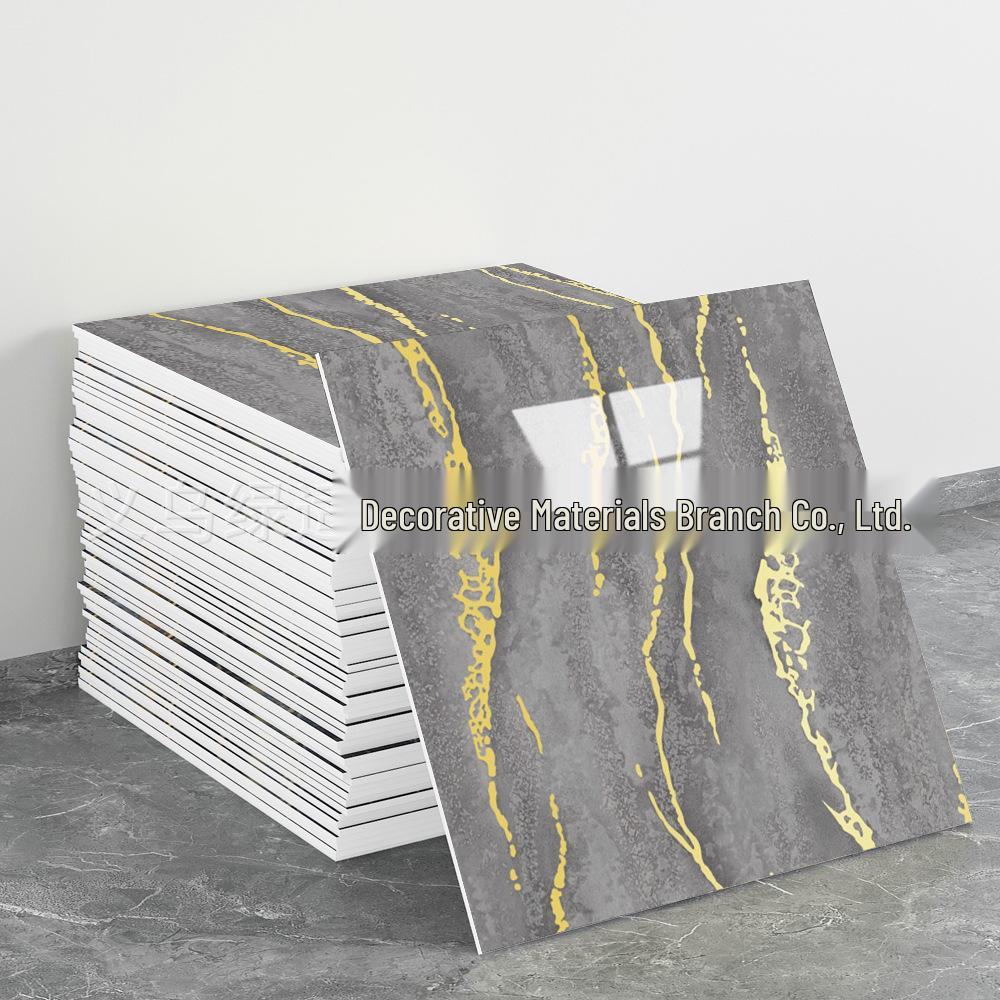 Self-Adhesive Pink Marble Wallpaper: Waterproof, Heat-Resistant Wall Sticker with Aluminum Plastic Panel