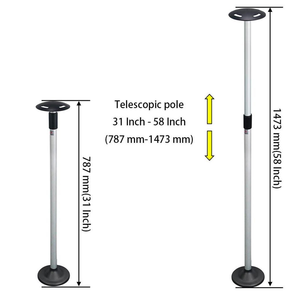 Boat Cover Support Pole Windproof Highly Stable for Patio Locking Telescopic