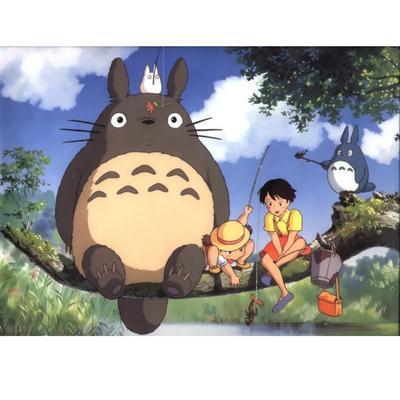 Malen nach Zahlen Bilder zum Malen-Mein Nachbar Totoro Ghibli 50x40 cm