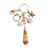 Beach Keychain Pendant Imitation Shell Conch Starfish Design Handbag Pendant Keyring Bag Charm Wallet Accessory