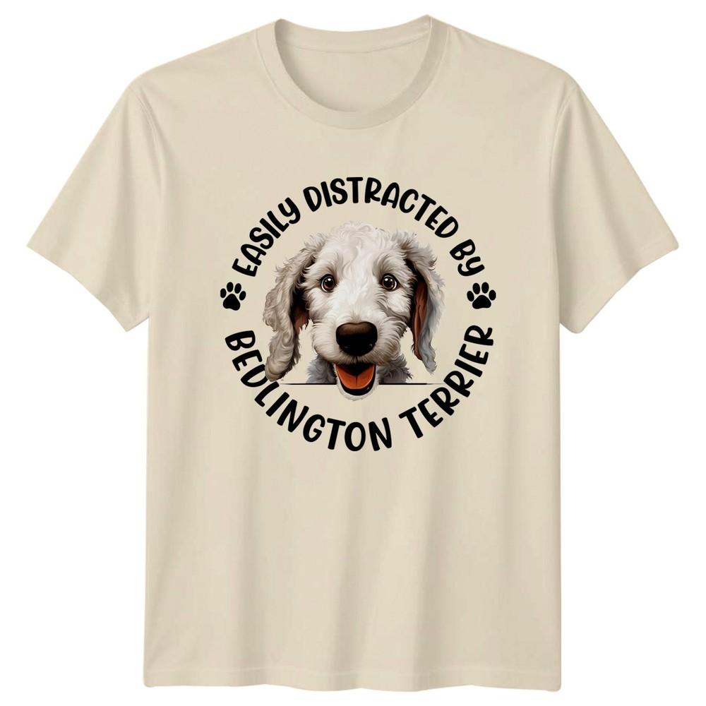 Easily Distracted By Bedlington Terrier Unisexs TShirt Unisexs Tee Graphic Top