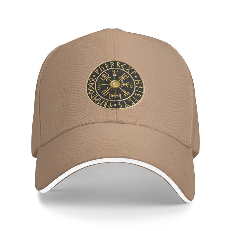 Niestandardowa czapka z daszkiem Norse Vegvisir Runes dla kobiet unisex Oddychająca czapka Viking Compass Dad Hat Sports