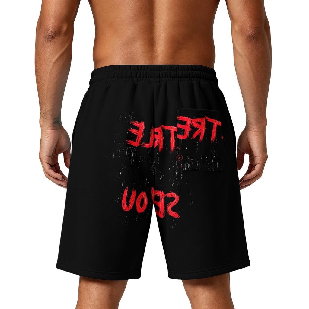 Men's Loose Fit Halloween Themed Athletic Shorts with Multiple Pockets Adjustable Drawstring Waistband Comfortable Sport Shorts