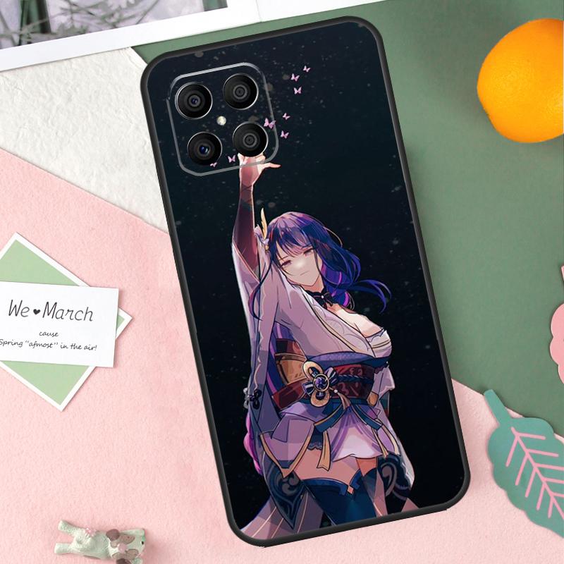 Raiden Shogun Genshin Impact Case For Honor 200 Pro 50 70 90 Lite X9b X9a X8b X8a X8 X9 X9c Honor Magic 7 5 6 Pro Cover