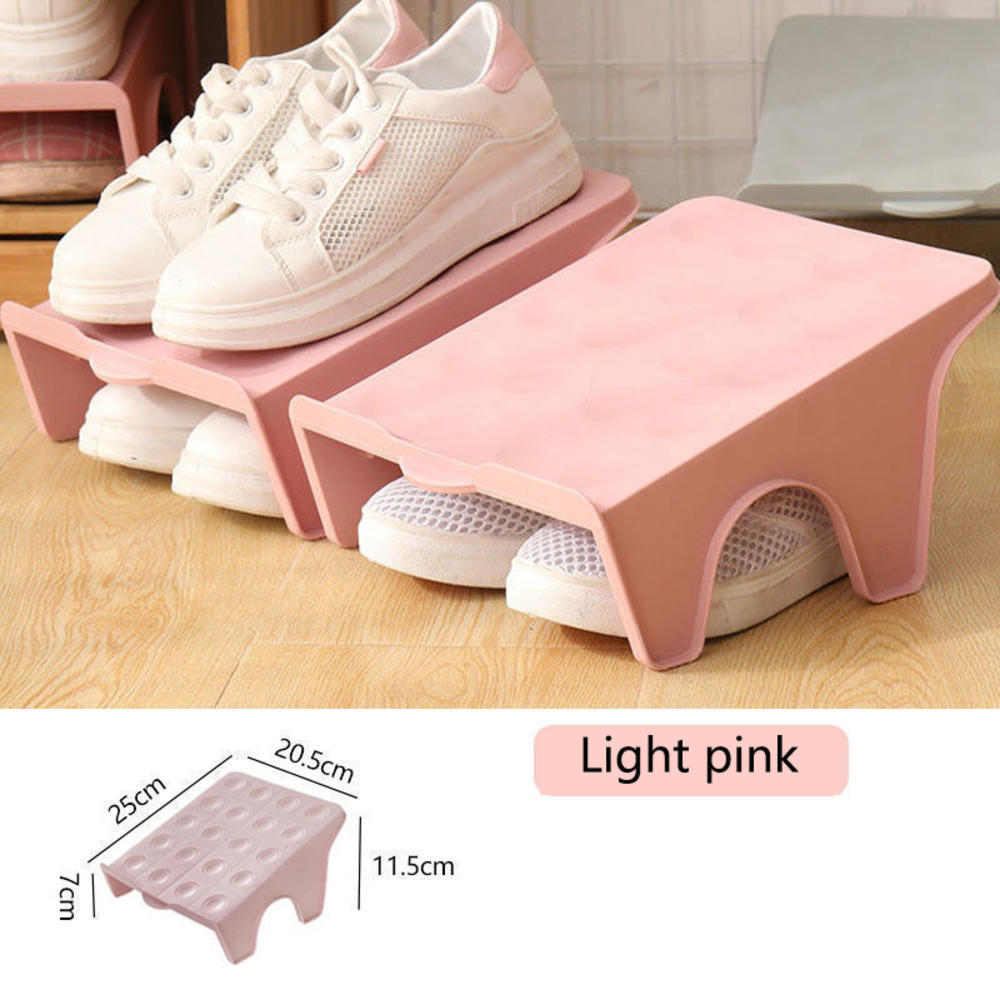 Double-Layer Shoe Rack Organizer Shoes Footwear Storage Stand Support Space Saving Cabinet Closet Holder Modern Bracket