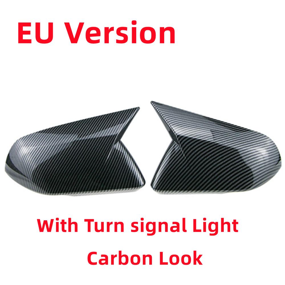 &  Version For Ford Mustang 2015-2024 Mirror Caps Pair Car Side Wing Rearview Mirror Cover Ox Horn Rearview