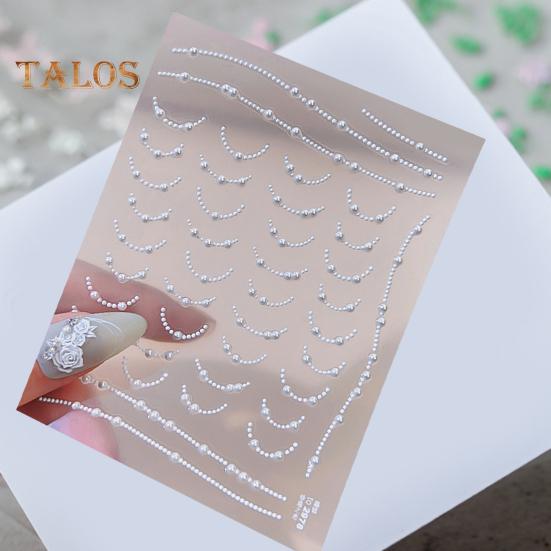 Rose Nail Sticker PVC Decorative Multi-styles Pretty Embossed Rose Flower Nail Decoration Decal Nail Accessories