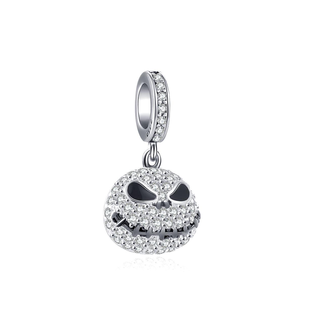 

925 Silver Retro Ghost Butterfly Black Cat Pendant Suitable for European Bracelet DIY Accessories Charm Jewelry
