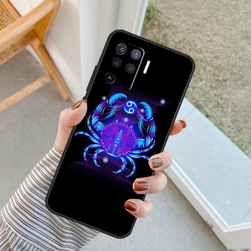 Zodiac Signs Case For Oppo A76 A16 A96 A17 A18 A60 A80 A40 A38 A58 A78 A98 A94 A74 A54 A15 A57 A77 A5 Pro