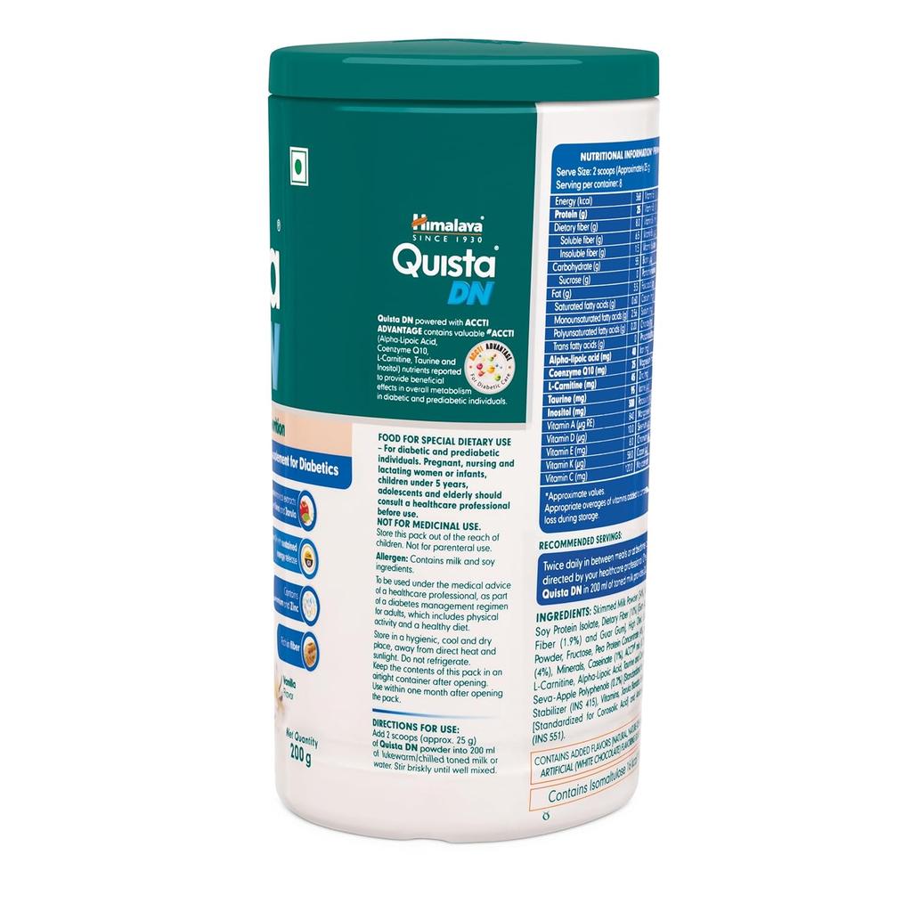 Himalaya Quista DN Vanilla 200G Nutritional Powder For Diabetic Wellness Support