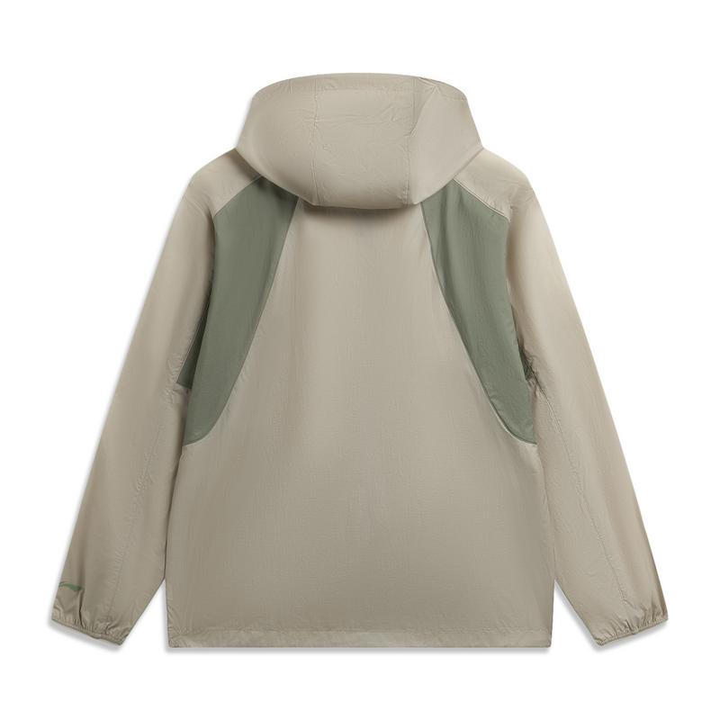 Li-Ning Outdoor CF Color Block UPF50+ Water-Resistant Ice Feel Comfortable Sun Protection Jacket Unisex jackets Brown Gray AFDW213-1