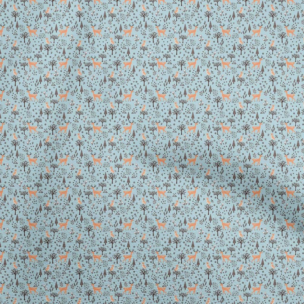 oneOone Cotton Flex Gray Fabric Animal  Diy Clothing Quilting Fabric Print Fabric By Yard 40 Inch