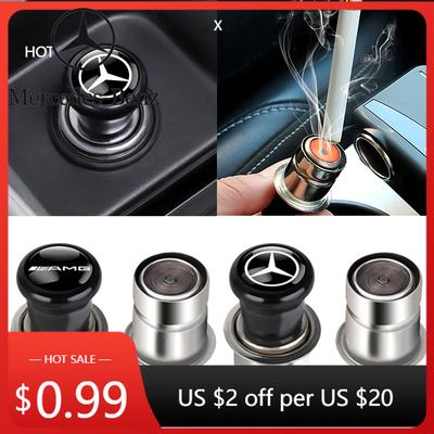 Pegatina Caliente para Coche 12V Metal Universal Encendedor de Cigarrillos Sin Llama a Prueba de Viento Toma de Corriente Para Mercedes Benz AMG W211 W203