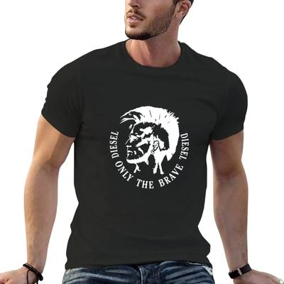 T-Shirt for Men Graphic New Outfits Only The Brave Estilo Graphic Tee Men Clothing Harajuku Vintage Casual Streetwear