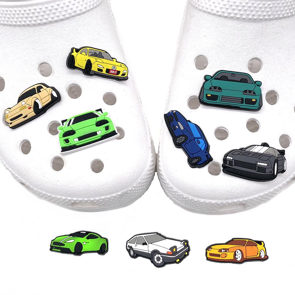 JDM9 Fun Car-Themed DIY Shoe Charms for Clogs and Garden Shoes