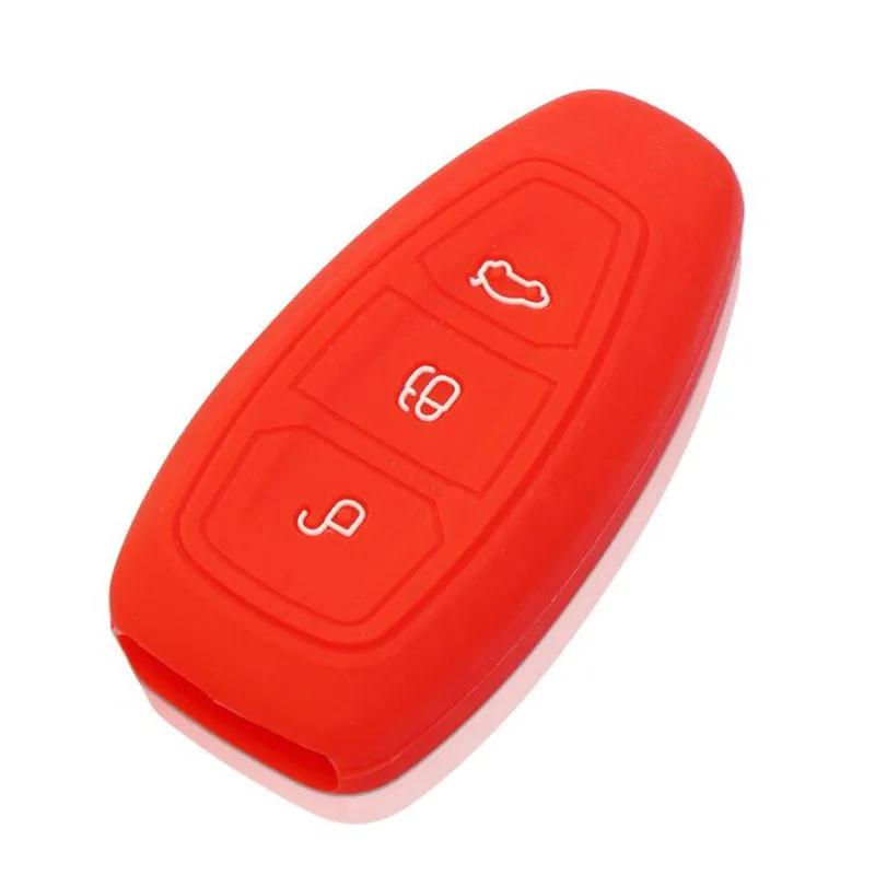 Silicone rubber car key case cover for Ford Focus 3 MK3 ST RS Ecosport Kuga New fiesta Fiesta Focus Mondeo3 Buttons smart key