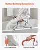 Swivel Shower Chair with Arms and Back, 100 Kg Heavy Duty Bench Seat for Inside Shower Stall and Bathtub Mounting, Bathroom Bath Tub Seat for Adults,