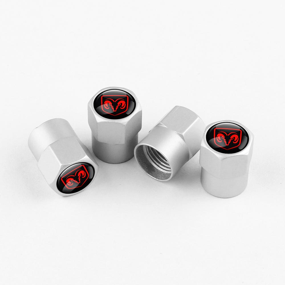 4Pcs Car Tire Valve Caps Tyre Air Stem Cover Auto Accessories For Dodge Durango Caliber Magnum Ram Caravan Charger Neon Intrepid WW9