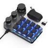 Macro Left Hand 12 with Rotating 3 7 Color RGB Red 18 Delay Improved Work Ideal for Video Axis and Cap DIY Left Hand Keypad Keyboard, Device, Keys,
