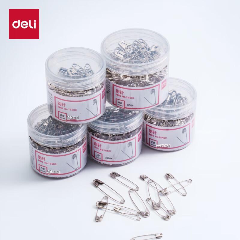 Deli TS400-0# Nickel-Plated Metal Paperclips