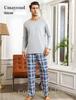Men's Long-Sleeve Pajama Set - Casual Wearable Two-Piece for Autumn/Winter