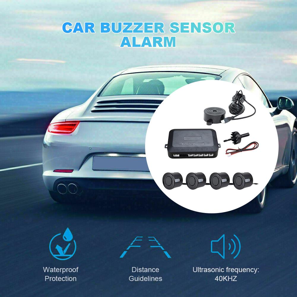 Buzzer Car Reversing Radar 12V Reverse Backup Radar Sound Alert Car Reverse Backup Rear Radar System Sound Alarm Safety Kit