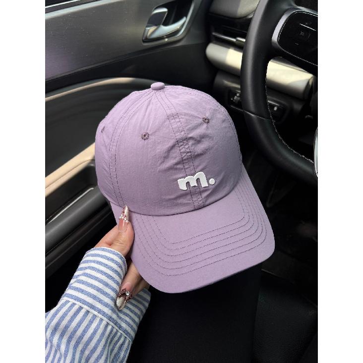 Quick-drying baseball cap for women, featuring letter embroidery, a soft brim, and a duckbill design, suitable for spring and summer, and available