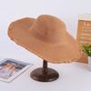 Hat Handmade Hat Embryo Straw Hat Shade Sun Protection Hat Team Building Activity Flat Brim Burr Braided Basin Hat