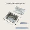 1PC Transparent Soap Box High-End Bathroom Glacier Patterned Soap Storage Rack For Household Use Soap Box