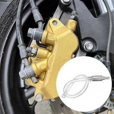 Brake Bleeder Hose Lockable Brake Fluid Bleeder Kit with Metal Clips One Way Check Valve for Hydraulic Brake System Motorcycle