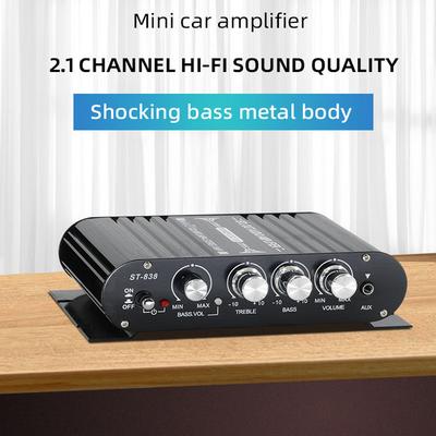 ST-838 2.1 Channel HiFi Power Amplifier, Low and High Frequency Adjustment, 80W * 2 Stereo Sound Amplifier, Mini Multimedia Play