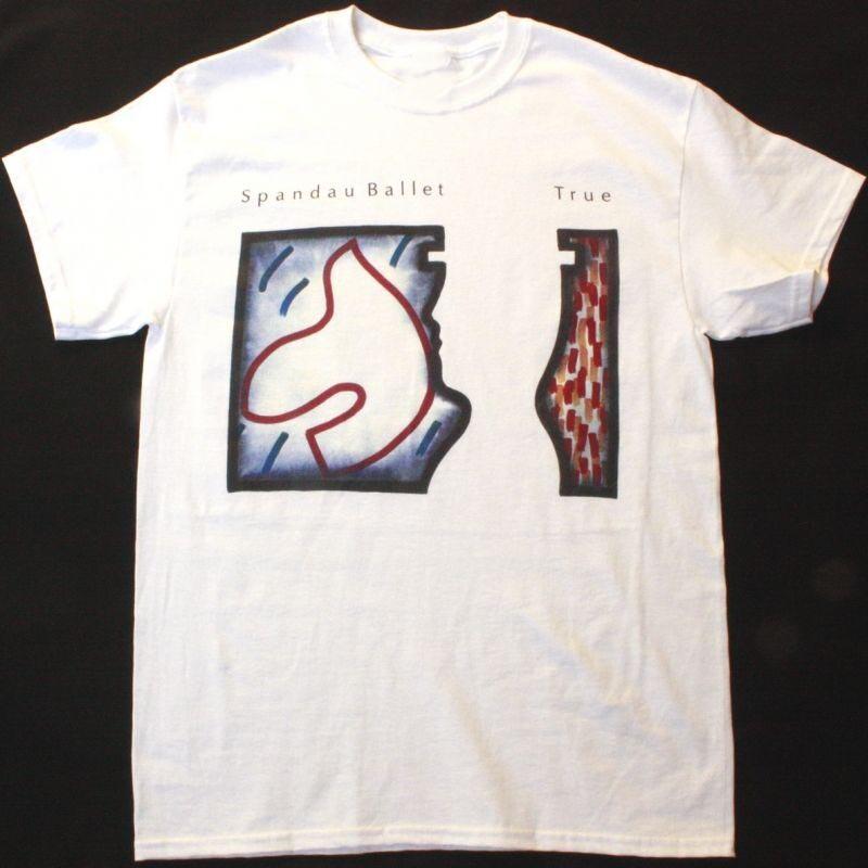 Vtg SPANDAU BALLET TRUE coton lourd blanc t-shirt pleine taille AP247 S разноцветный