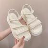 Platform Sandals Summer Fairy Wind Pearl Fashion Casual One Word Roman Beach Women's Shoes