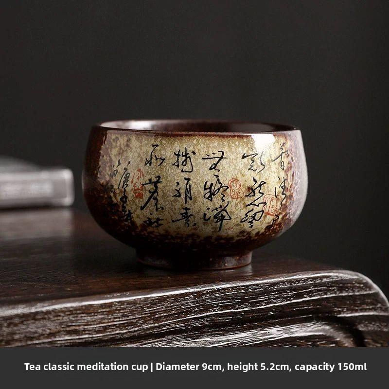 Originaler Erz-Retro-Meister Grobe Keramik Teetasse Ofenrenovierung Teetasse Groß Einzelne Keramik Haushalt Kung Fu Tee-Set Einzelne Tasse