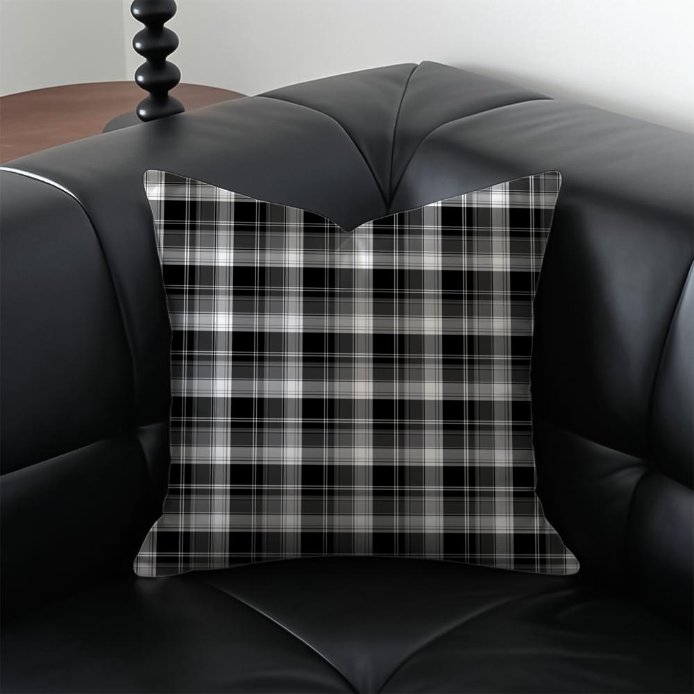 Black white and gray Cushion Cover Pillow Case Antidustmite Invisible zipper silky plush cushion