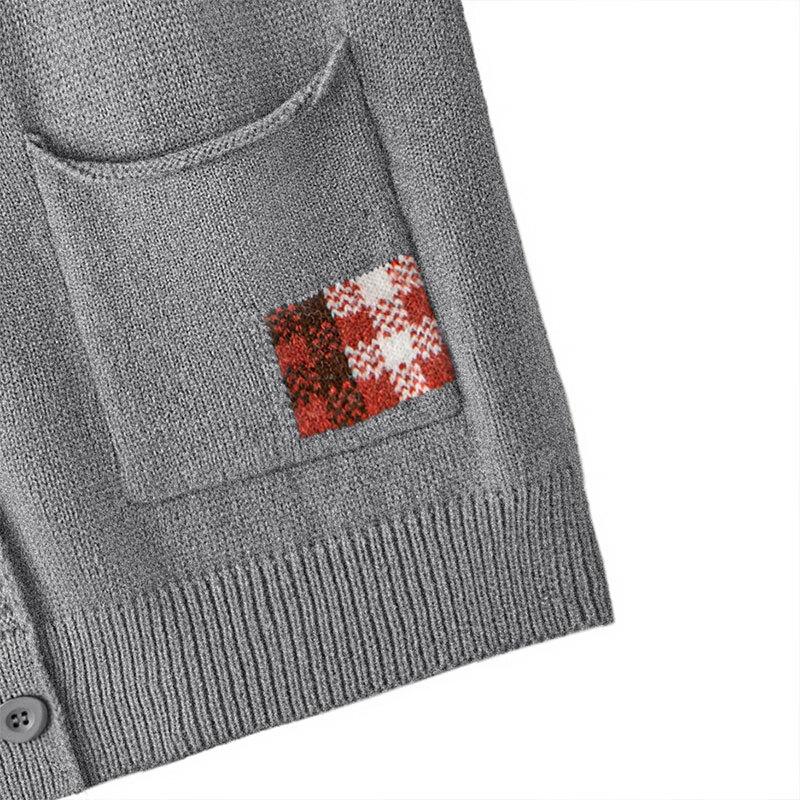 Damen Retro V-Ausschnitt Locker Gestrickte Weste