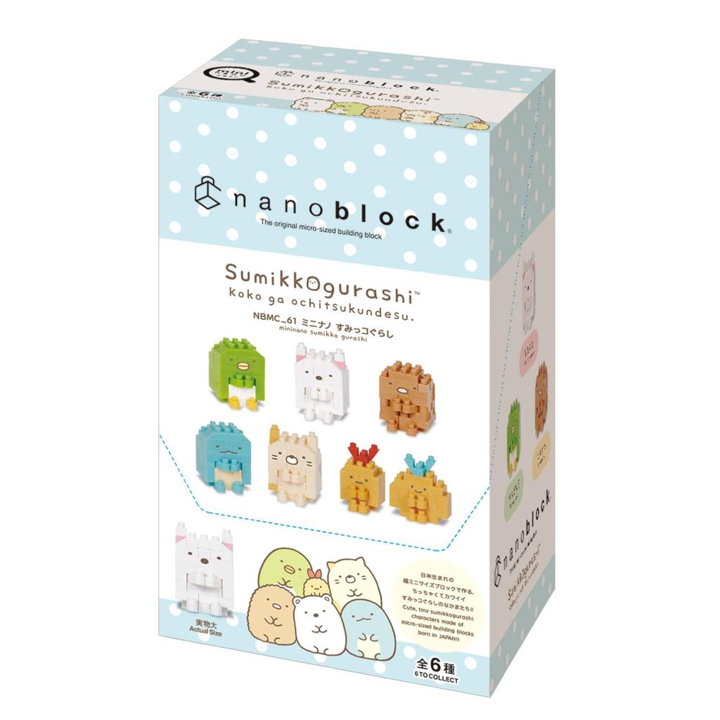 Kawada Nano Block Mini Nano Sumikkogurashi (BOX) NBMC_61S 1BOX = 6 pièces, 6 types au total