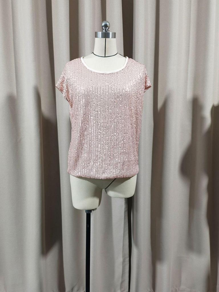 European and American Style Sleeveless Sequin Party Top for Women