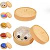Cutie Interactive Glitter Dumpling Squishy, Silver, 1 Count – Fun Stress Relief Toy for Kids