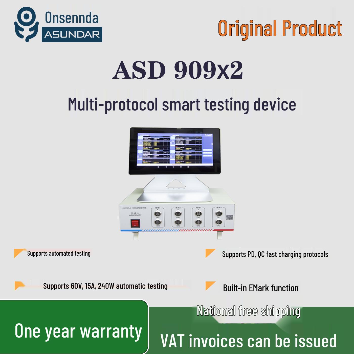 

Aoshengda ASD-909×2 Multi-Protocol Programmable Fast Charging Load Meter with PD3.1 QC Support.