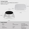 Haoge Square Metal Lens Hood with 49mm Adapter Ring for Fujifilm FinePix X100V Cameras Silver LH-EW3 X100, X100S, X100T, X100F, X70, (Fujifilm