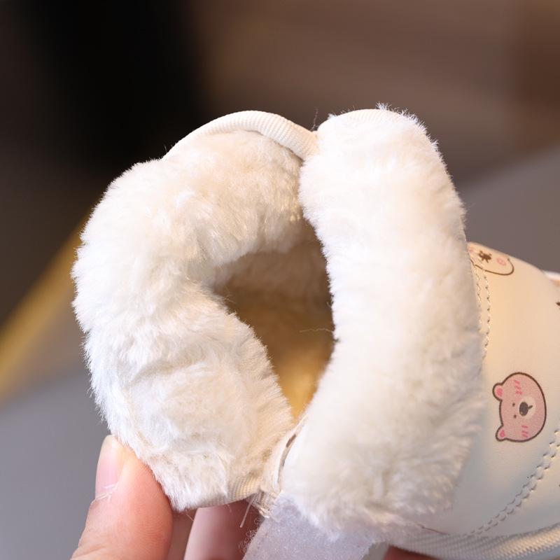 Warm Plush Snow Boots: Waterproof, Thick Cotton Shoes for Toddlers (Boys & Girls, Ages 1-6)