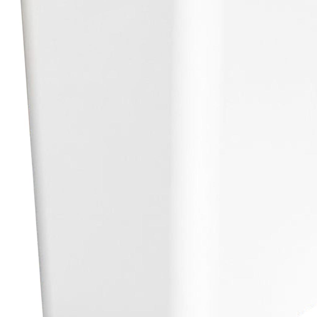 Press Type Trash Can with Cover 15L Capacity Plastic Garbage Bin for Bathroom Toilet Kitchen White