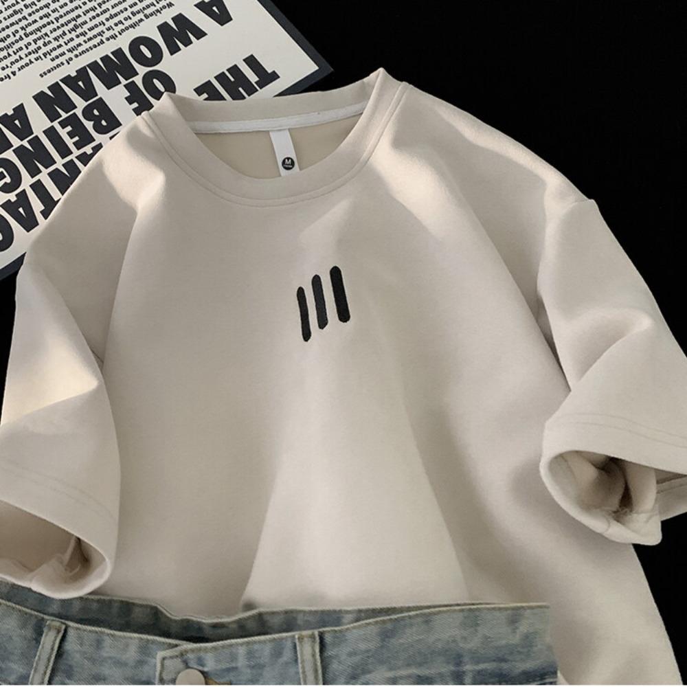 Camiseta Masculina 100% Algodão Moda Verão Manga Curta Estampada Camiseta Gráfica