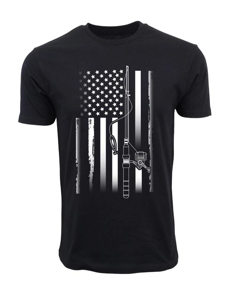 American Flag Fishing T Shirt