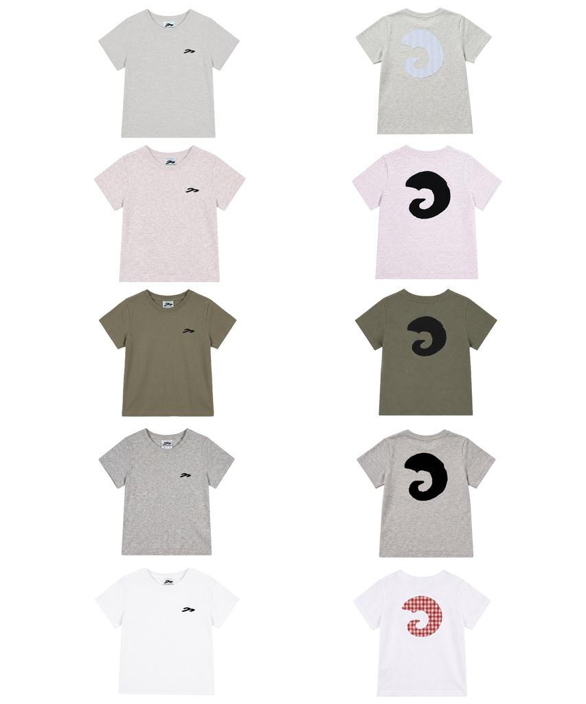 Tansanmageunesyum Horn Applique T-Shirt (Khaki)